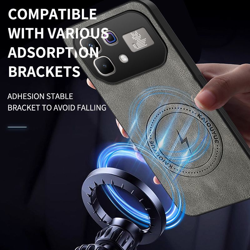 Luxury Business Phone Case for Infinix Note 60 Pro Magnetic Sheepskin Leather All-inclusive Back Cover