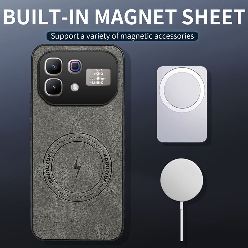 Luxury Business Phone Case for Infinix Note 60 Pro Magnetic Sheepskin Leather All-inclusive Back Cover