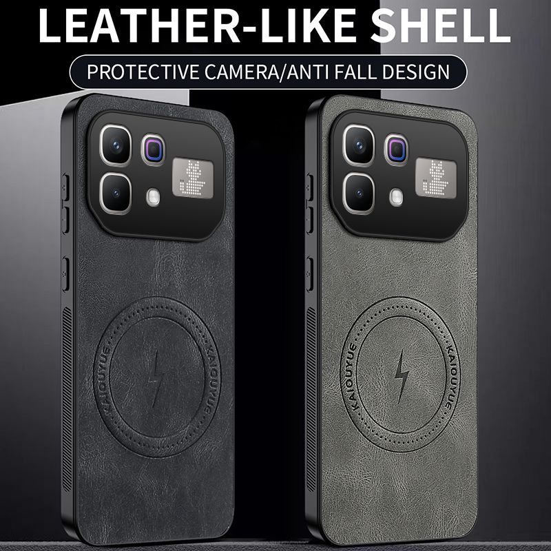 Luxury Business Phone Case for Infinix Note 60 Pro Magnetic Sheepskin Leather All-inclusive Back Cover