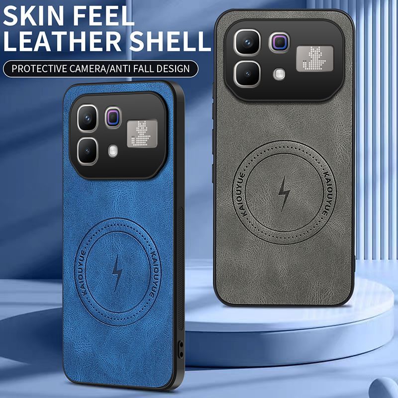 Luxury Business Phone Case for Infinix Note 60 Pro Magnetic Sheepskin Leather All-inclusive Back Cover