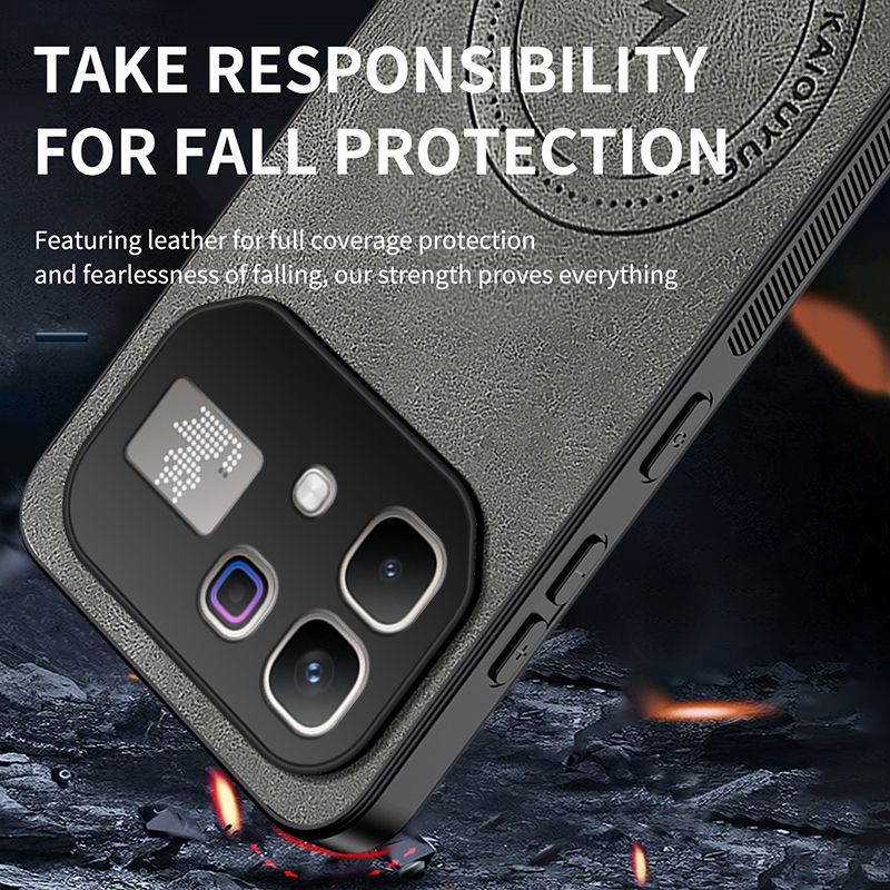 Luxury Business Phone Case for Infinix Note 60 Pro Magnetic Sheepskin Leather All-inclusive Back Cover