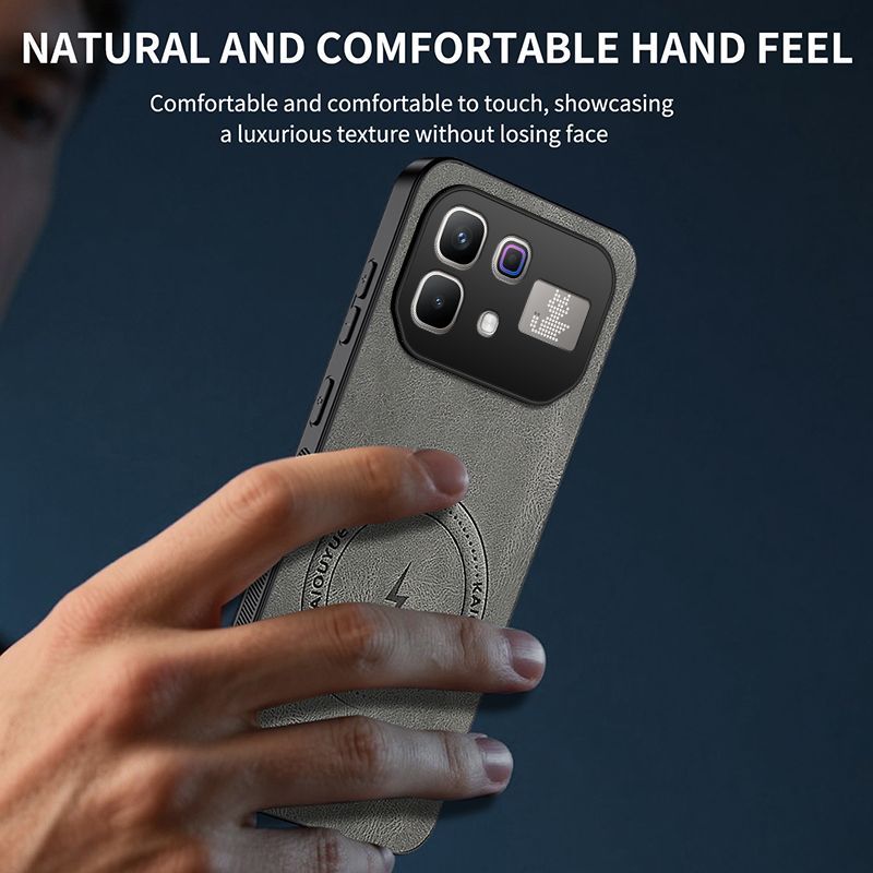 Luxury Business Phone Case for Infinix Note 60 Pro Magnetic Sheepskin Leather All-inclusive Back Cover