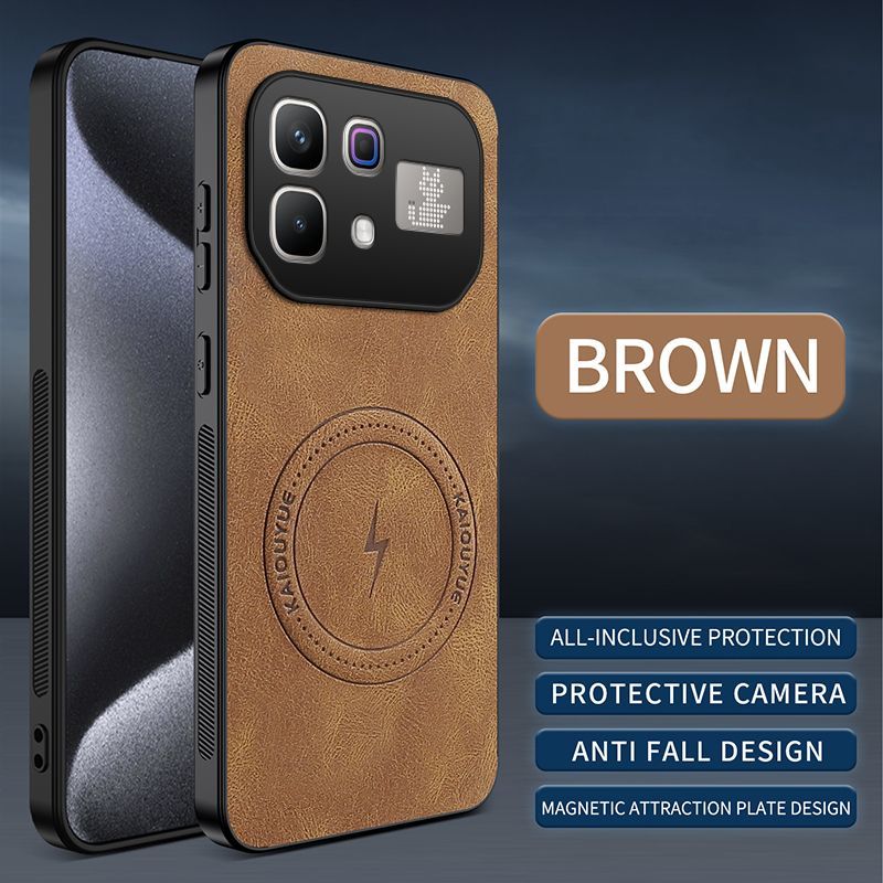 Luxury Business Phone Case for Infinix Note 60 Pro Magnetic Sheepskin Leather All-inclusive Back Cover