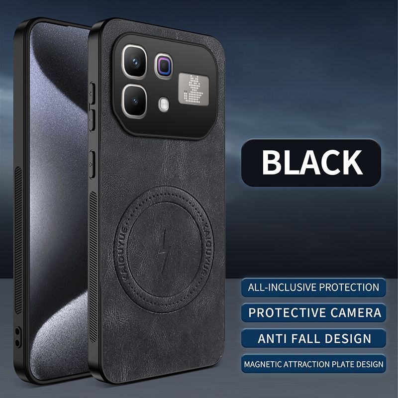 Luxury Business Phone Case for Infinix Note 60 Pro Magnetic Sheepskin Leather All-inclusive Back Cover