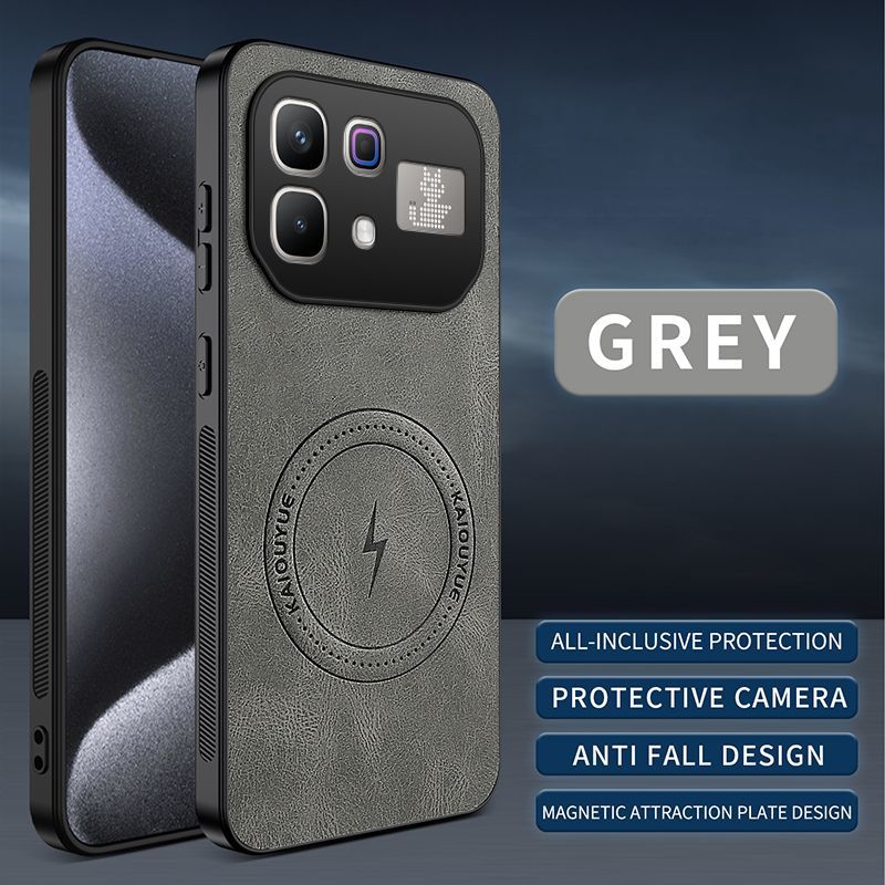 Luxury Business Phone Case for Infinix Note 60 Pro Magnetic Sheepskin Leather All-inclusive Back Cover