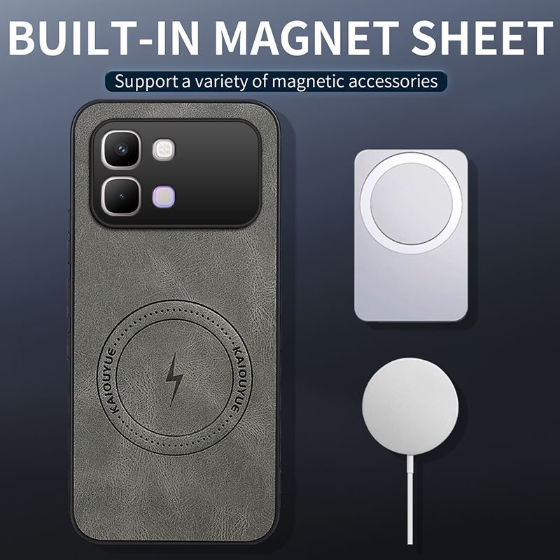 Luxury Business Phone Case for Infinix Note Edge Magnetic Sheepskin Leather All-inclusive Back Cover