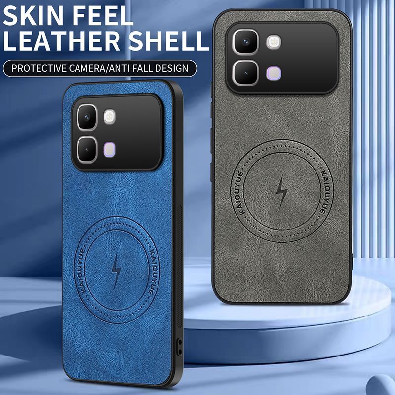 Luxury Business Phone Case for Infinix Note Edge Magnetic Sheepskin Leather All-inclusive Back Cover