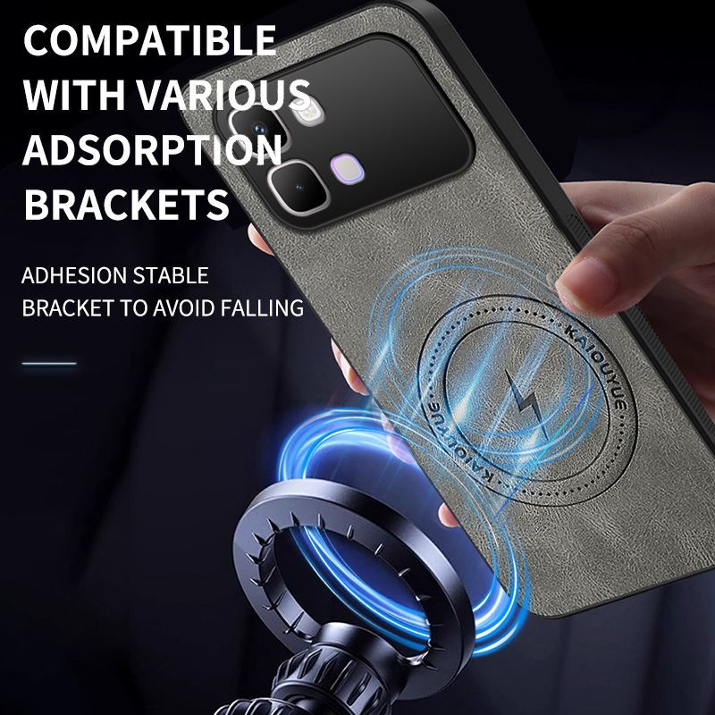 Luxury Business Phone Case for Infinix Note Edge Magnetic Sheepskin Leather All-inclusive Back Cover