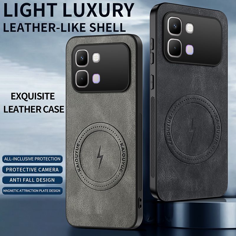 Luxury Business Phone Case for Infinix Note Edge Magnetic Sheepskin Leather All-inclusive Back Cover