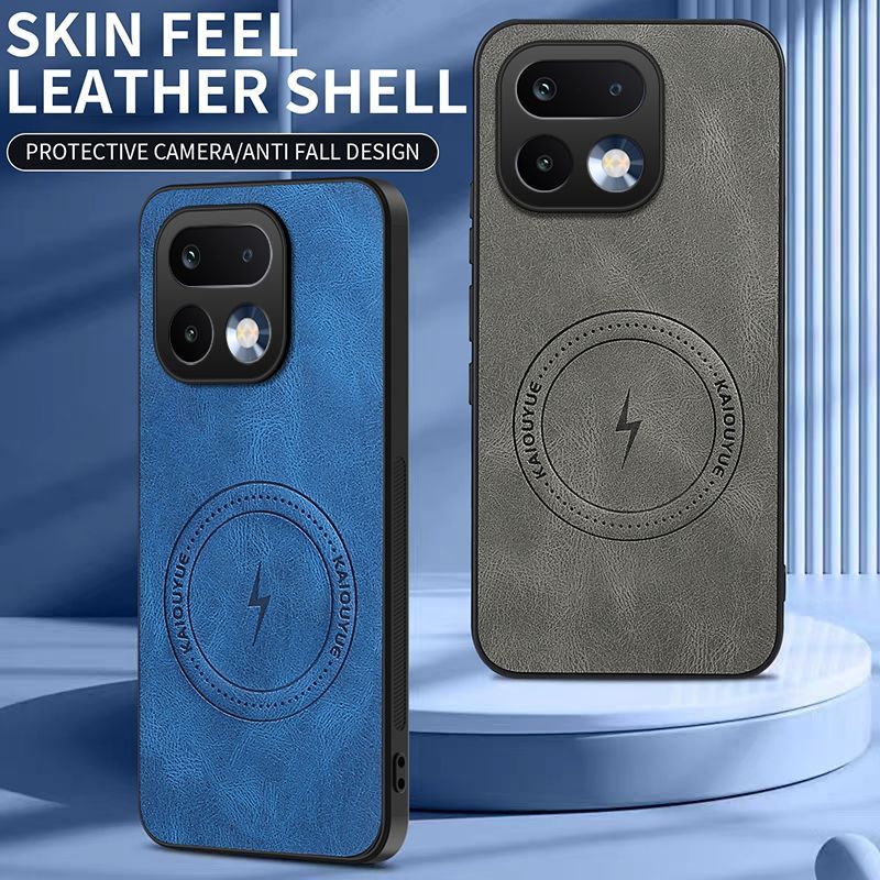 Luxury Business Phone Case for Realme 16 Pro+/Plus Magnetic Sheepskin Leather All-inclusive Back Cover