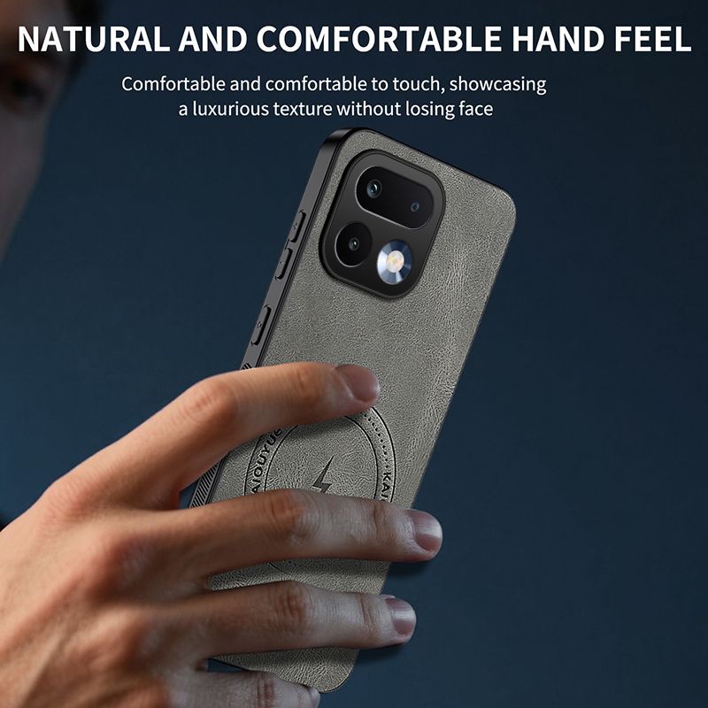 Luxury Business Phone Case for Realme 16 Pro+/Plus Magnetic Sheepskin Leather All-inclusive Back Cover