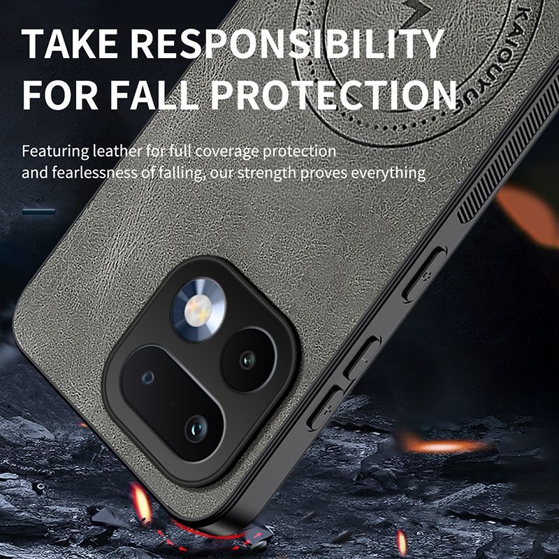 Luxury Business Phone Case for Realme 16 Pro+/Plus Magnetic Sheepskin Leather All-inclusive Back Cover