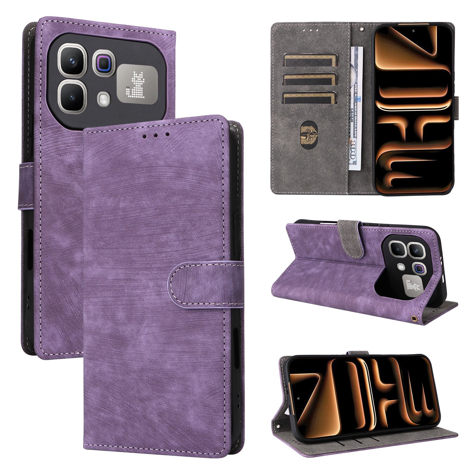 Leather Flip Cover For Infinix Note 60 Pro 5G Case Magnetic Buckle Shockproof Wallet Covers