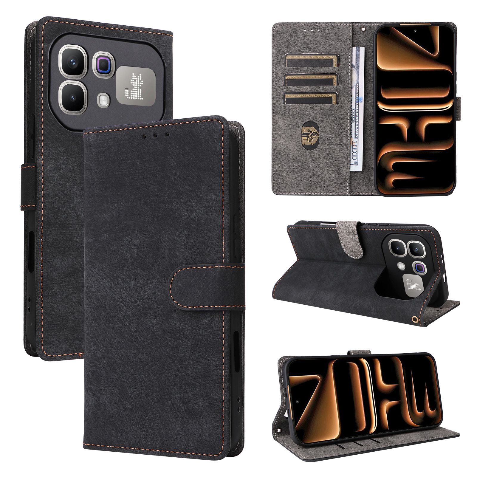 Leather Flip Cover For Infinix Note 60 Pro 5G Case Magnetic Buckle Shockproof Wallet Covers