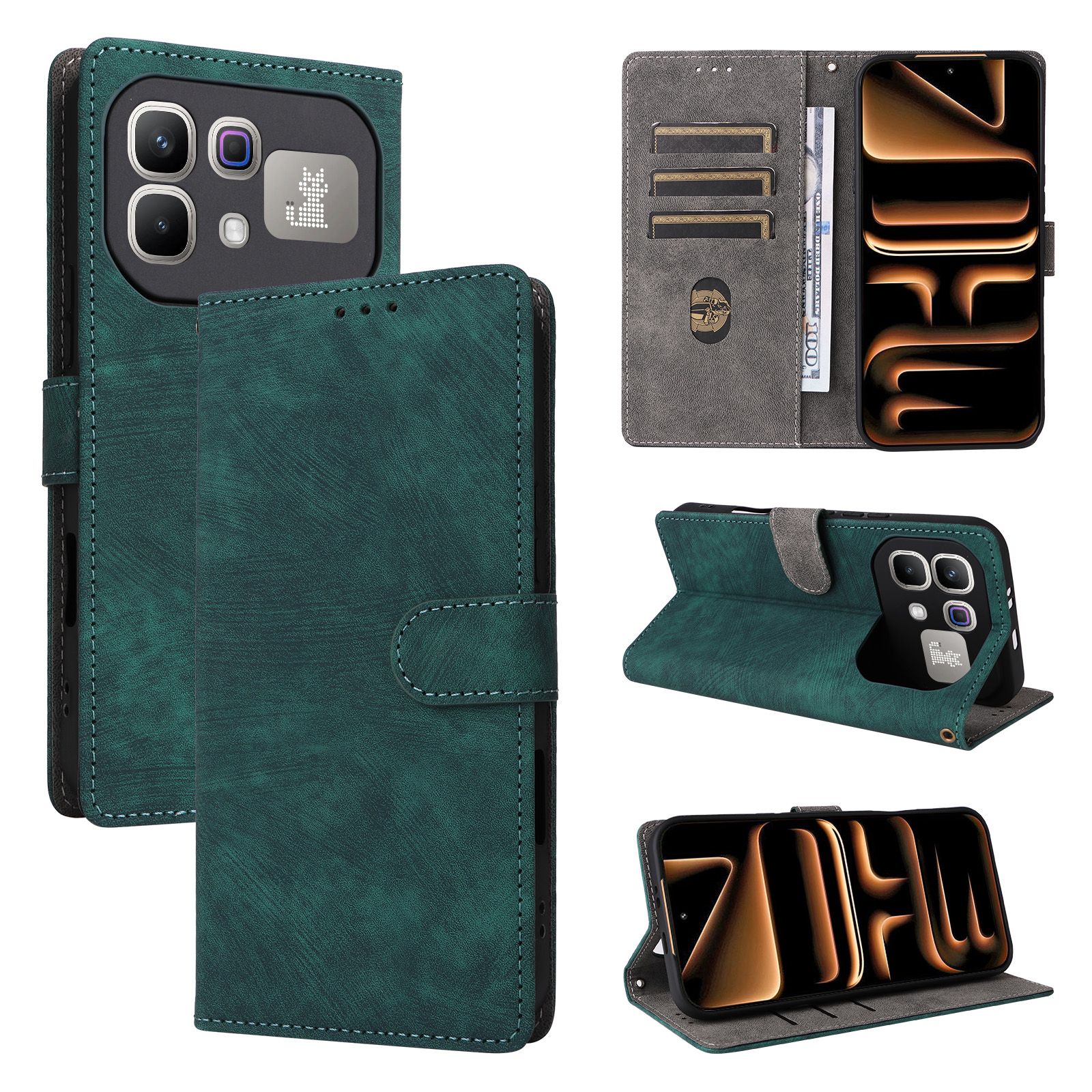 Leather Flip Cover For Infinix Note 60 Pro 5G Case Magnetic Buckle Shockproof Wallet Covers