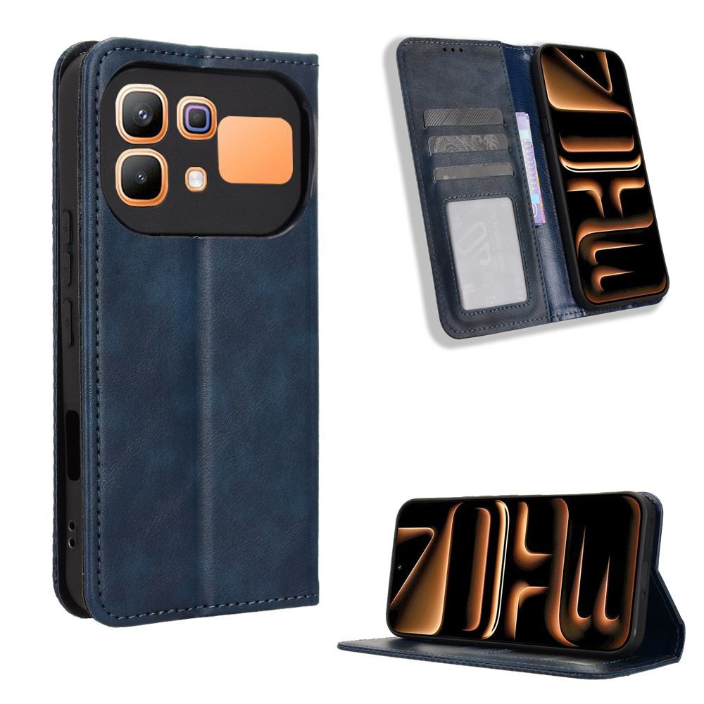Leather Flip Cover For Infinix Note 60 Pro 5G Case Magnetic Buckle Shockproof Wallet Covers