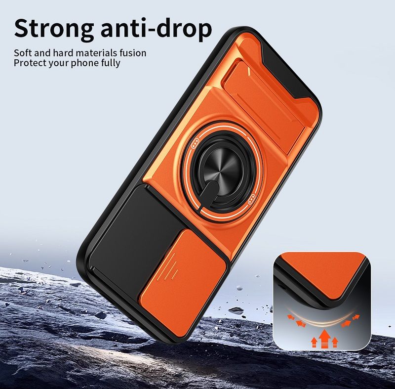 Luxury Slide Camera Lens Case Protective Cover for Infinix Note Edge 5G (6.78" inch) Magnetic Kickstand Phone Case