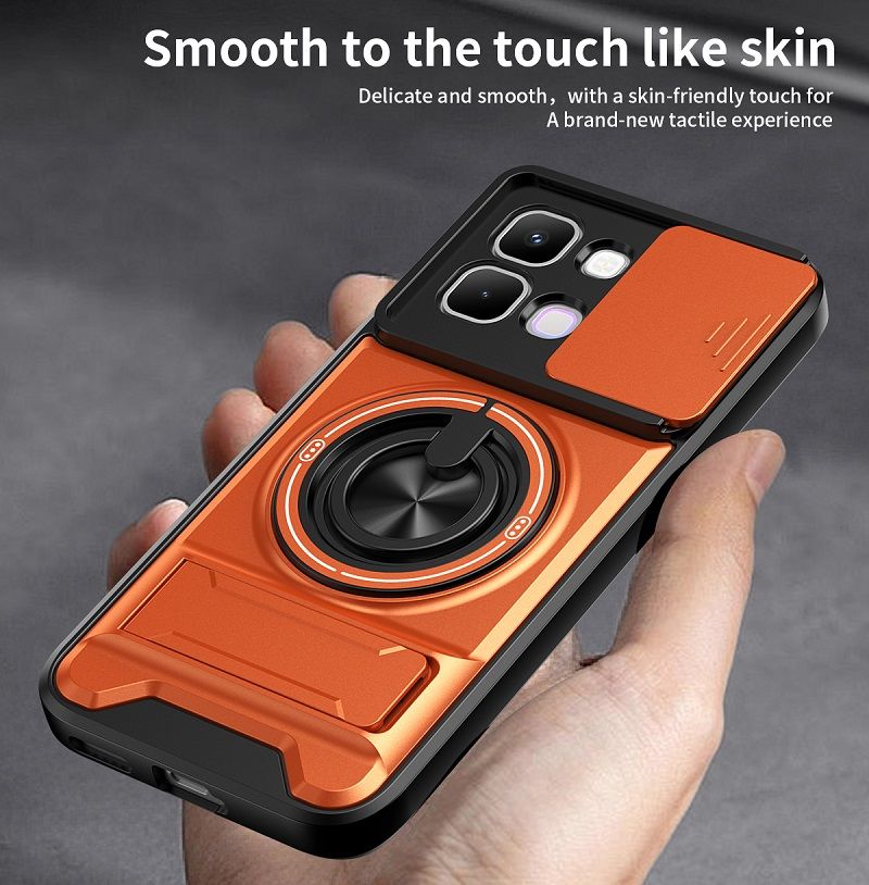 Luxury Slide Camera Lens Case Protective Cover for Infinix Note Edge 5G (6.78" inch) Magnetic Kickstand Phone Case