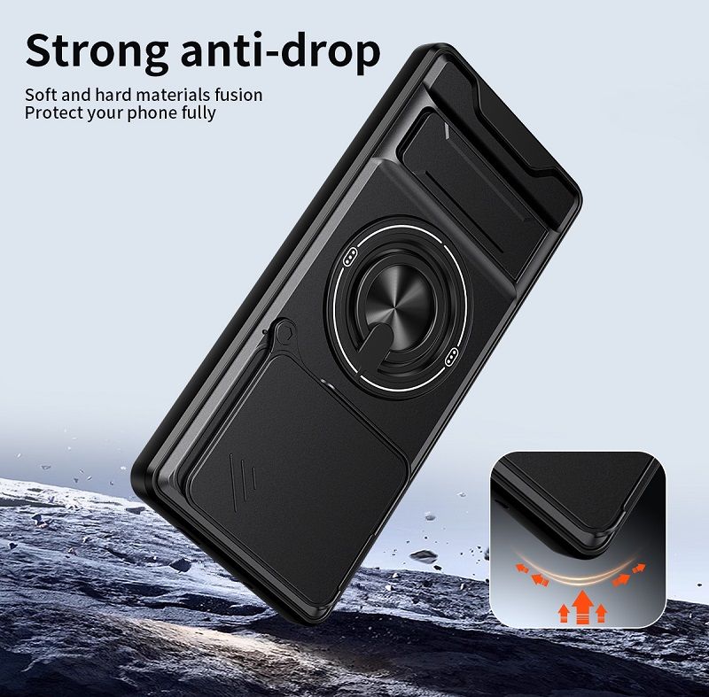 Luxury Slide Camera Lens Case Protective Cover for Infinix Note 40 4G (6.78" inch) Magnetic Kickstand Phone Case