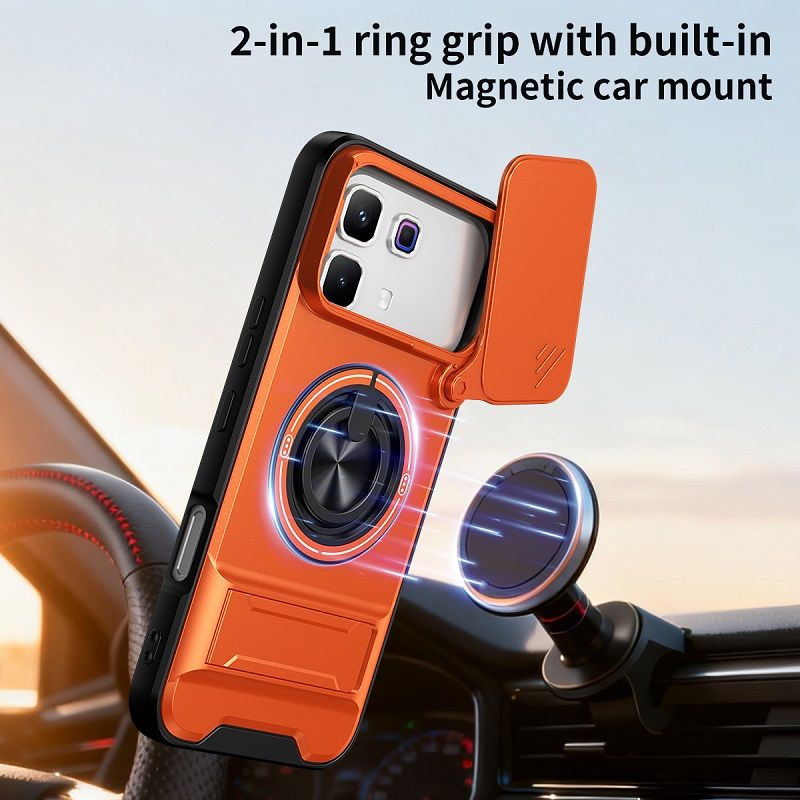Luxury Slide Camera Lens Case Protective Cover for Infinix Note 60 Pro 5G (6.78" inch) Magnetic Kickstand Phone Case