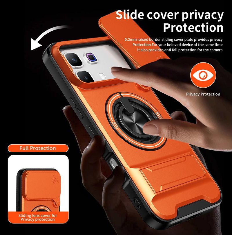 Luxury Slide Camera Lens Case Protective Cover for Infinix Note 60 Pro 5G (6.78" inch) Magnetic Kickstand Phone Case