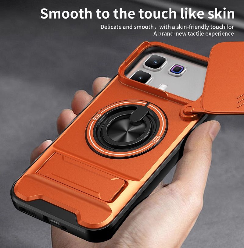 Luxury Slide Camera Lens Case Protective Cover for Infinix Note 60 Pro 5G (6.78" inch) Magnetic Kickstand Phone Case