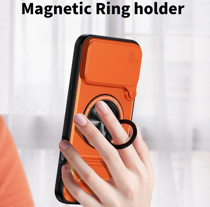 Luxury Slide Camera Lens Case Protective Cover for Infinix Note 60 Pro 5G (6.78" inch) Magnetic Kickstand Phone Case