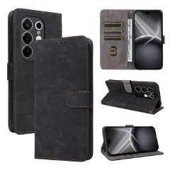 Leather Flip Cover For Tecno Camon 50 Pro 6.78'' Case [RFID Blocking] Wallet Cover With Hand Strap