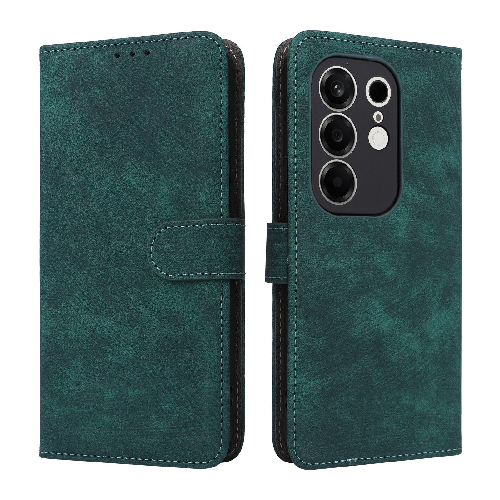 Leather Flip Cover For Tecno Camon 50 Pro 6.78'' Case [RFID Blocking] Wallet Cover With Hand Strap