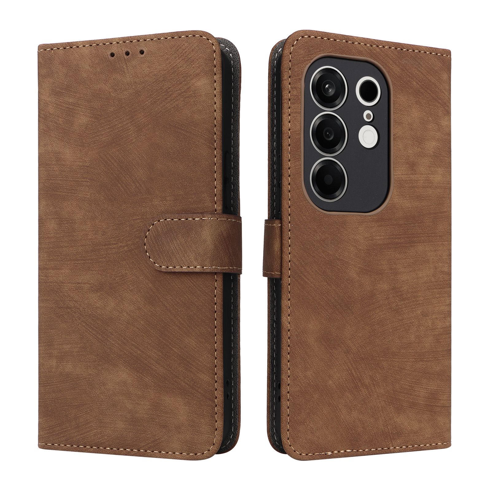 Leather Flip Cover For Tecno Camon 50 Pro 6.78'' Case [RFID Blocking] Wallet Cover With Hand Strap