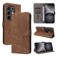 Leather Flip Cover For Tecno Camon 50 Pro 6.78'' Case [RFID Blocking] Wallet Cover With Hand Strap