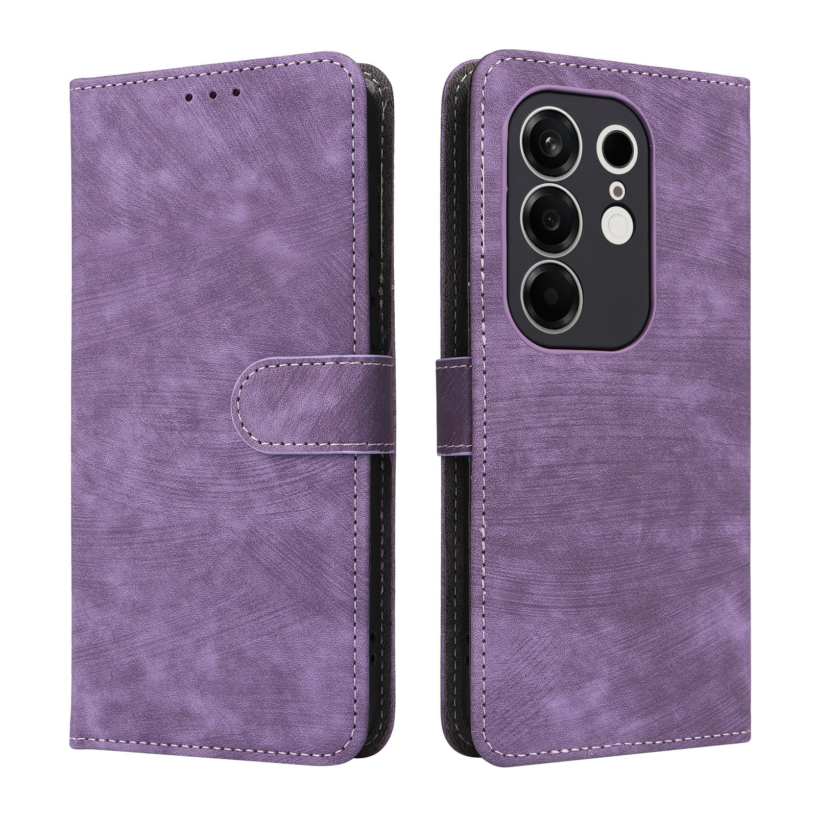 Leather Flip Cover For Tecno Camon 50 Pro 6.78'' Case [RFID Blocking] Wallet Cover With Hand Strap