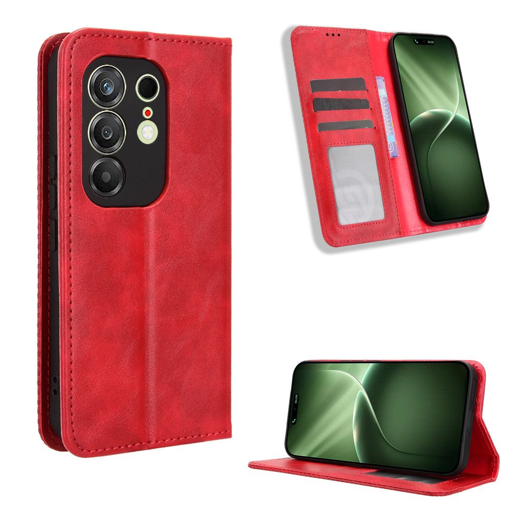 Leather Flip Cover For Tecno Camon 50 Pro Leather Case Magnetic Buckle Shockproof Wallet Covers