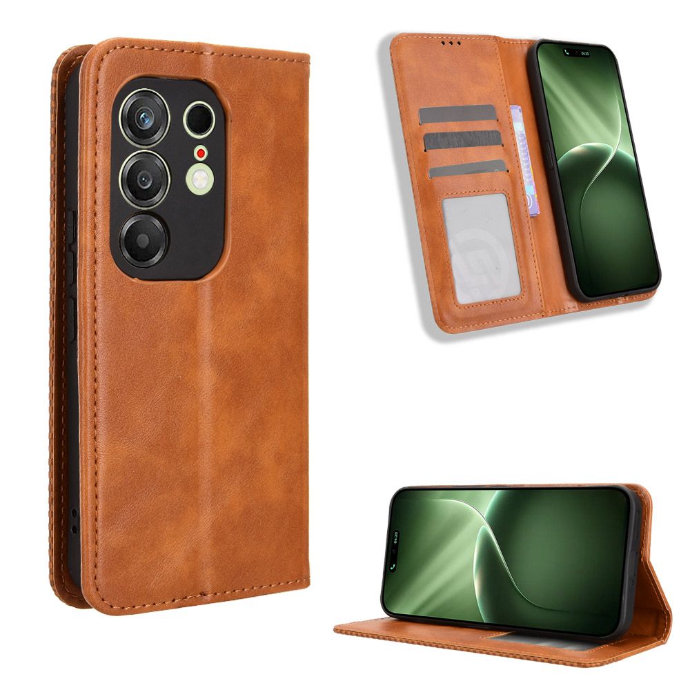 Leather Flip Cover For Tecno Camon 50 Pro Leather Case Magnetic Buckle Shockproof Wallet Covers
