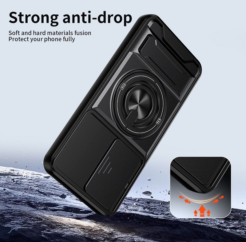Luxury Slide Camera Lens Case Protective Cover for OPPO Realme C85 Pro 5G Magnetic Kickstand Phone Case