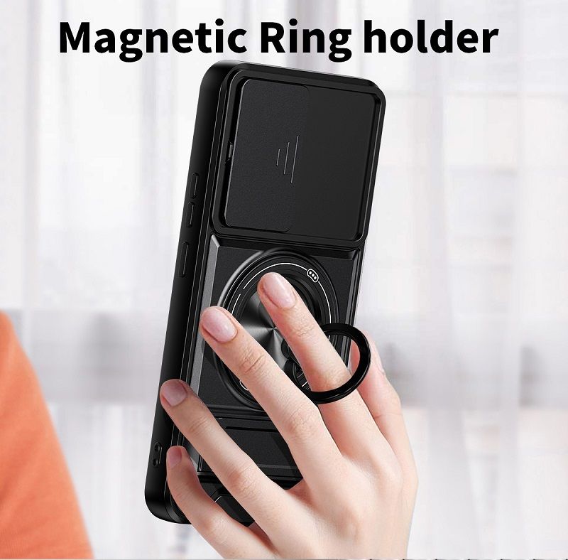 Luxury Slide Camera Lens Case Protective Cover for OPPO Realme C85 Pro 5G Magnetic Kickstand Phone Case