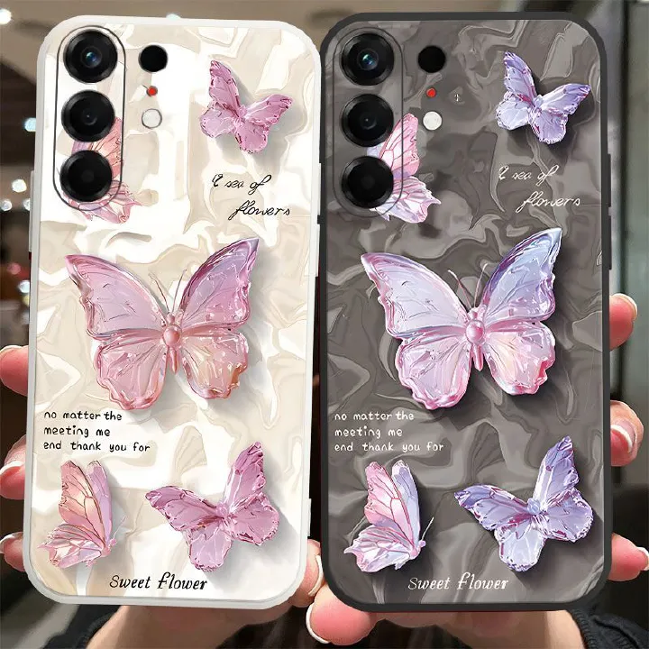 Phone Case For Tecno Camon 50 Pro 4G Butterfly temperament painted retro water ripple mobile phone case