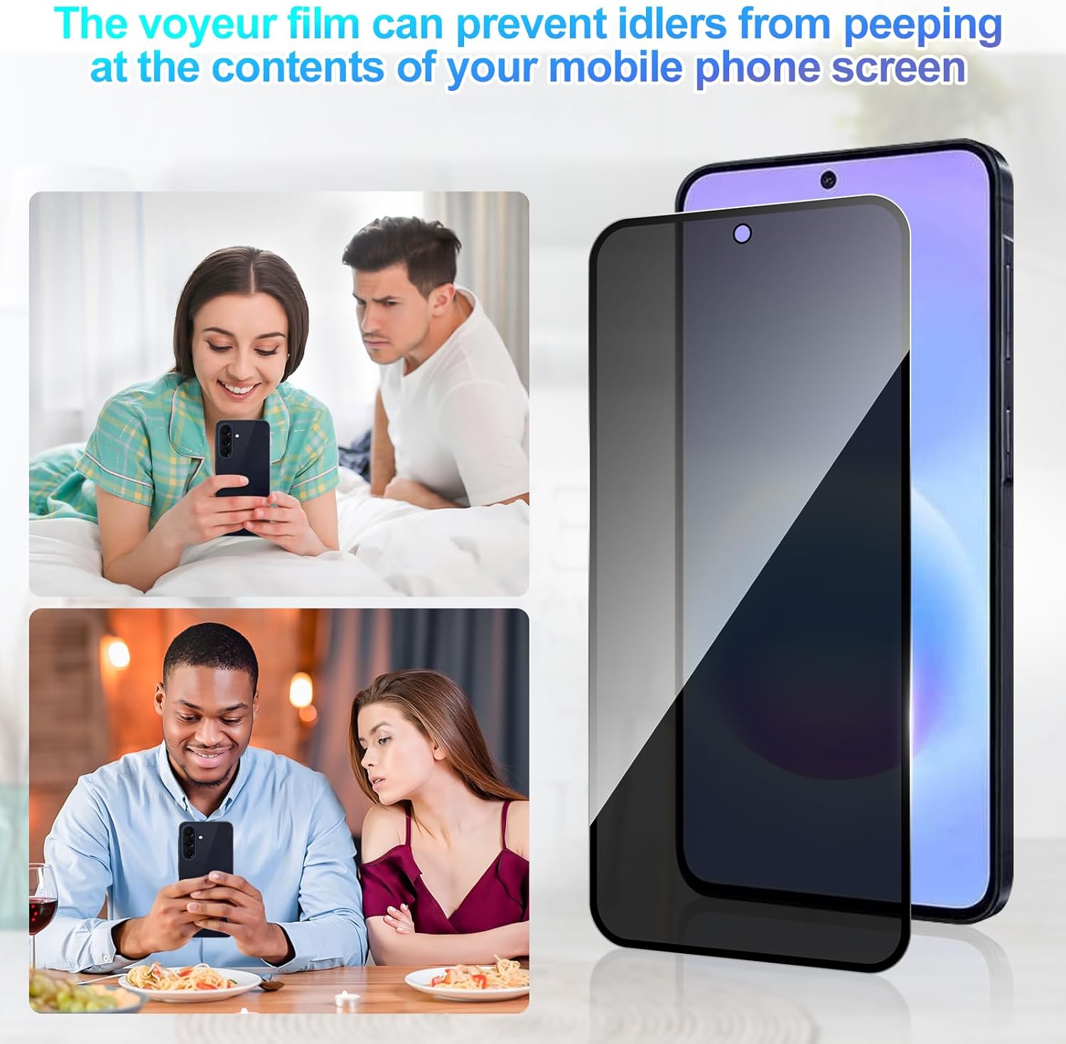 2 Pack Privacy Screen Protector for Samsung Galaxy A57 A37 S26 Plus S25 FE A56 A36 A26 A16 [Anti-Spy Tempered Glass] Anti-Scratch, Bubble-Free