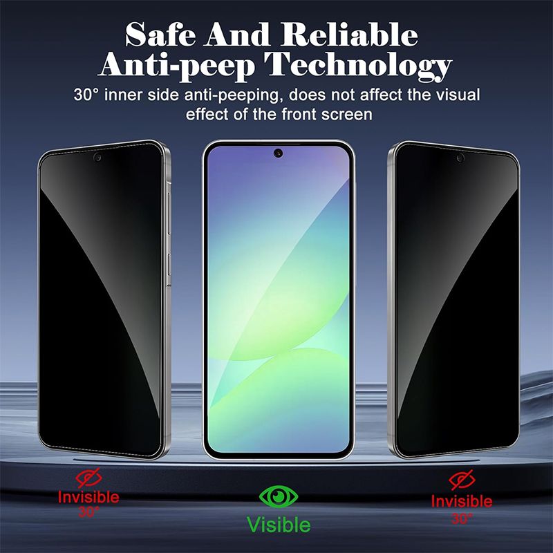 2 Pack Privacy Screen Protector for Samsung Galaxy A57 A37 S26 Plus S25 FE A56 A36 A26 A16 [Anti-Spy Tempered Glass] Anti-Scratch, Bubble-Free