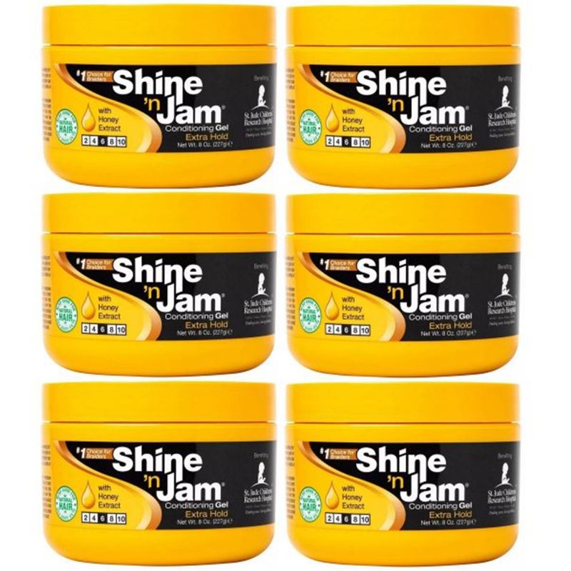 Shine 'n Jam Honey Strong Braid Wax ，Great for braided curly hair，edge control ，Non-whitening 1 bottle 227g