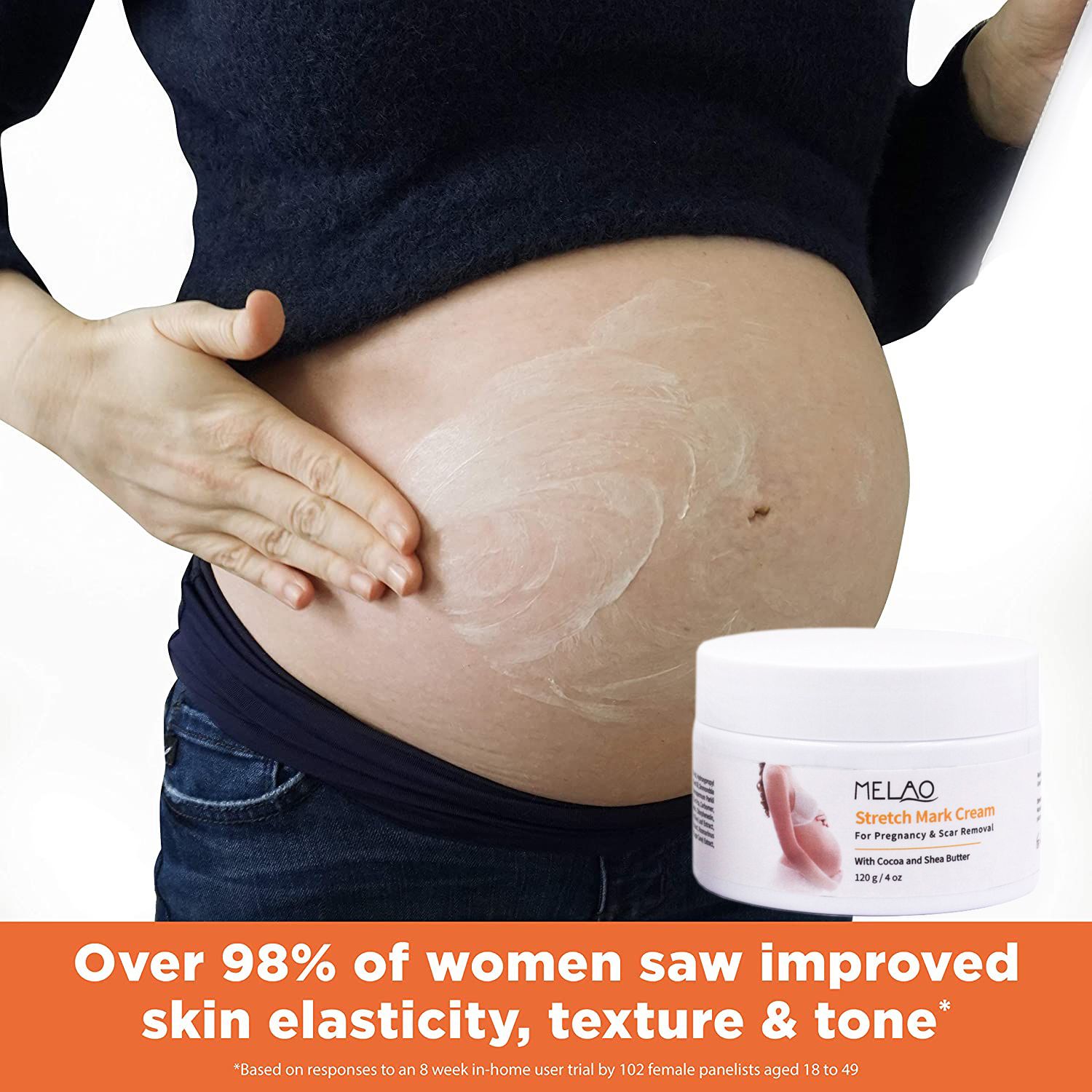 MELAO brand firming and nourishing body care products stretch mark cream fades fine lines postpartum repair 1 bottle 120g