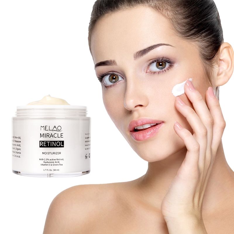 MELAO MIRACLE Retinol Face Cream - Anti-Aging Moisturizer with Hyaluronic Acid, Vitamin E & Green Tea, 50ml  - For All Skin Types, Reduces Wrinkles & Hydrates