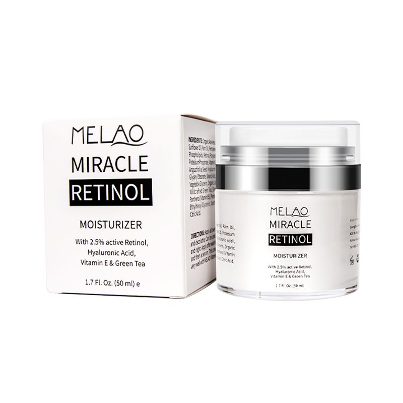MELAO MIRACLE Retinol Face Cream - Anti-Aging Moisturizer with Hyaluronic Acid, Vitamin E & Green Tea, 50ml  - For All Skin Types, Reduces Wrinkles & Hydrates