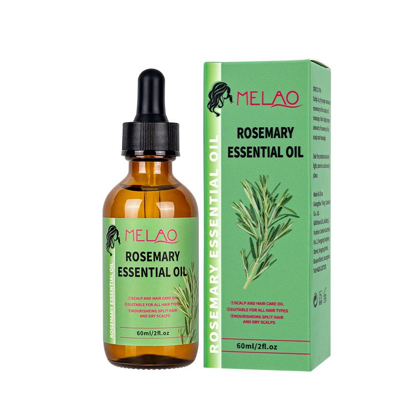 MELAO Rosemary Hair Oil - 60ml Scalp and hair care oil, nourishes dry scalp, promotes hair growth, repairs split ends, suitable for all hair types