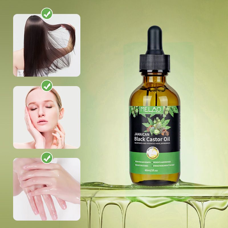 Natural castor oil for hair growth, sunburn, other body care, castor oil nourishing moisturizing, anti-aging organic essential oil