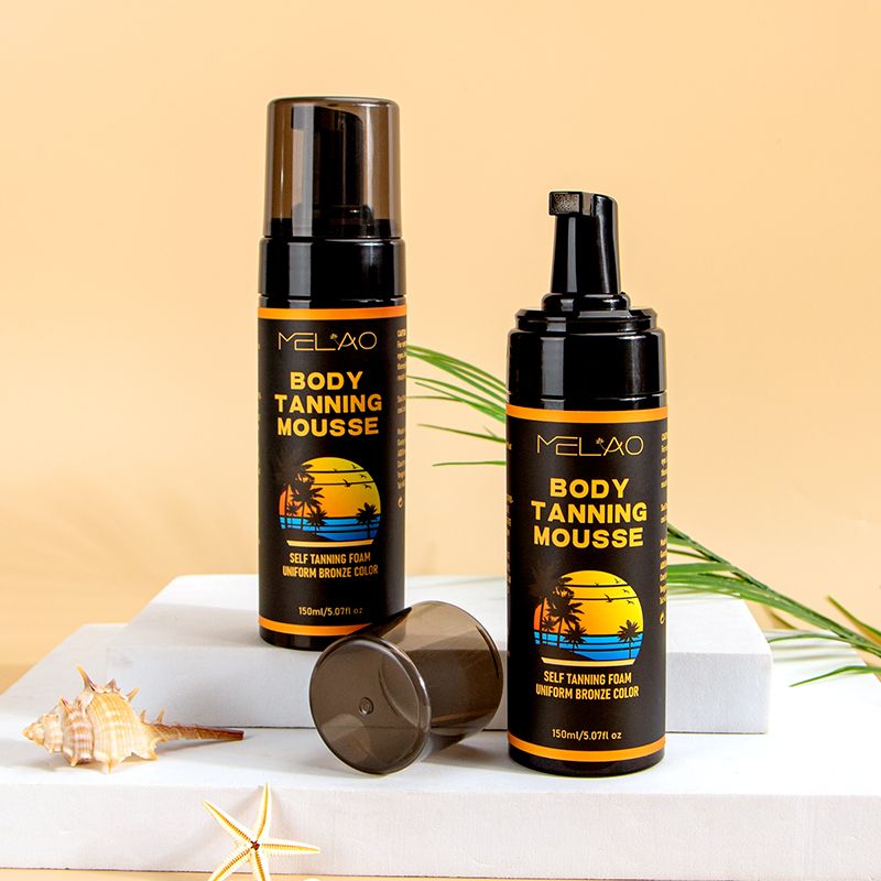 Vegan Natural 1 Hour Sunless Tanner Foam Tan Bronzing Self-Tanning Mousse Dark  1 bottle 150ml