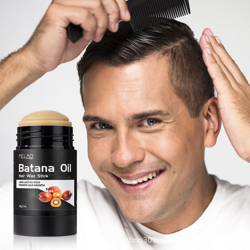 Natural batana oil hair wax stick messy hair styling cream nourishes the scalp and cares for the hair  30g per bottle