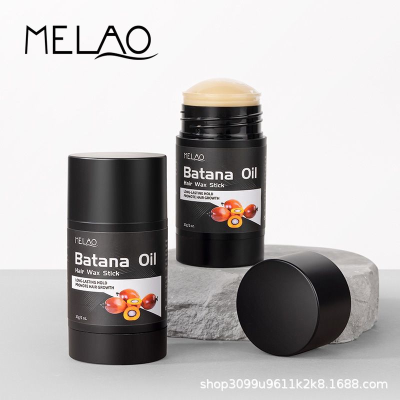 Natural batana oil hair wax stick messy hair styling cream nourishes the scalp and cares for the hair  30g per bottle