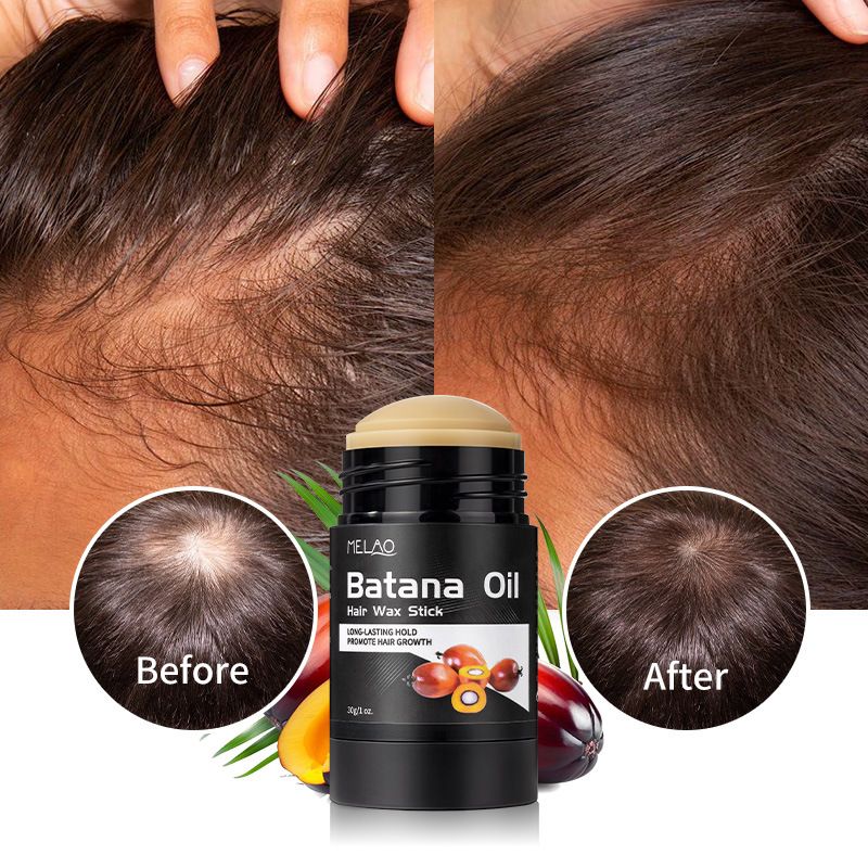 Natural batana oil hair wax stick messy hair styling cream nourishes the scalp and cares for the hair  30g per bottle
