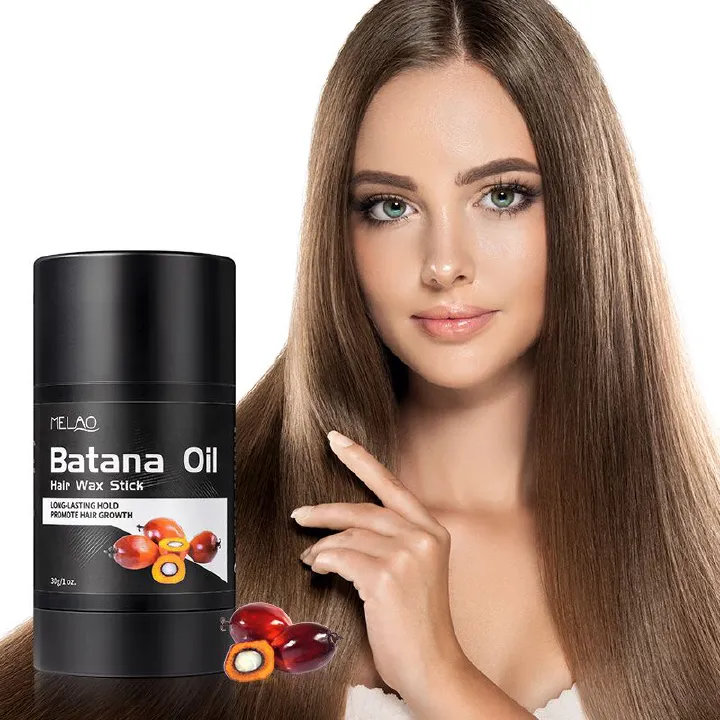 Natural batana oil hair wax stick messy hair styling cream nourishes the scalp and cares for the hair  30g per bottle
